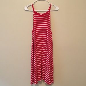 Red and White Tank Dress
